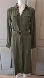 Lange khaki groene jurk H&M 40 ceintuur, Kleding | Dames, Jurken, Maat 38/40 (M), H&M, Ophalen of Verzenden, Zo goed als nieuw