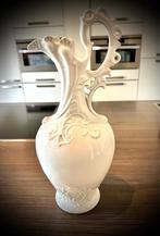 Prachtige Antieke vaas vintage brocante wit porselein kan, Verzenden