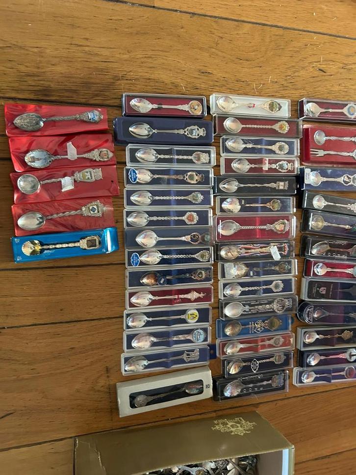 Grote verzameling theelepeltjes, Antiek en Kunst, Antiek | Bestek, Ophalen