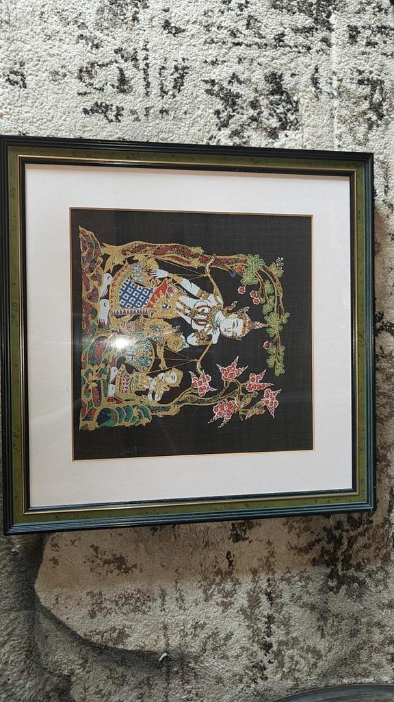 Authentieke en Handgemaakte Thaise Zijde Schilderijen, Antiek en Kunst, Kunst | Schilderijen | Klassiek, Ophalen