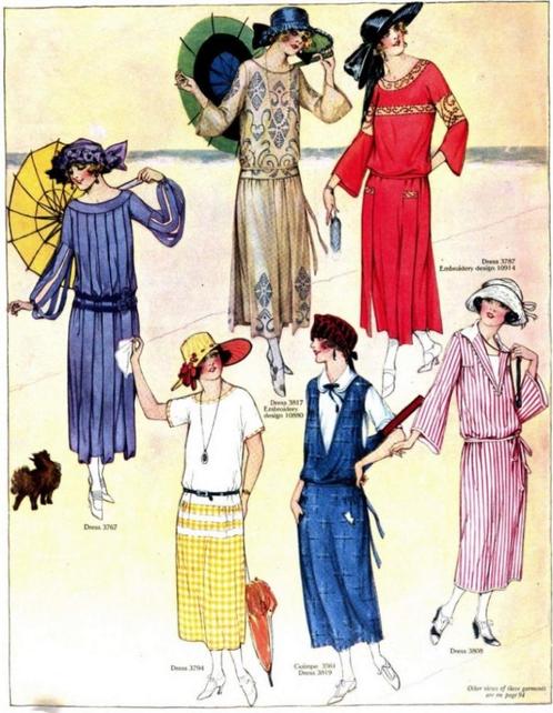 Zomermode - Delineator - juli 1922 - prent B, Verzamelen, Foto's en Prenten, Nieuw, Prent, Overige onderwerpen, Voor 1940, Verzenden