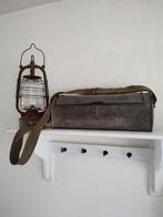 Oude Zinken Loodgieterstas met Canvas Riem, Ophalen of Verzenden