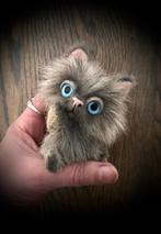 Poes Kat Kitten teddybeer beer handgemaakt beweegbaar pop, Verzenden, Nieuw, Stoffen beer, Overige merken