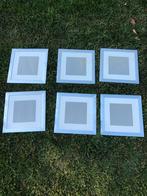 Mat rvs fotolijstjes vierkant 6 stuks 35x35, Ophalen, Zo goed als nieuw