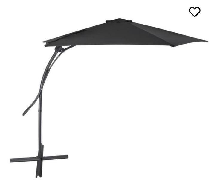 Feel Furniture Parasol - Donkergrijs - Nieuw in doos, Tuin en Terras, Parasols, Nieuw, Zweefparasol, 2 tot 3 meter, Kantelbaar