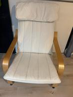 Witte fauteuil Poang Ikea, Huis en Inrichting, Fauteuils, Ophalen, Gebruikt, 75 tot 100 cm, Stof