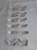 6ANTIEKE KRISTALLEN MESSEN/BESTEK LEGGERS facet geslepen 8cm, Ophalen of Verzenden
