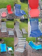 Partij 10x campingstoelen ligbedden klapstoel verstelbaar, Ophalen, Zo goed als nieuw, Campingstoel
