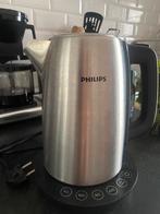 Philips Metal kettle - Temp. control, Keep warm mode, 1 tot 2 liter, Ophalen of Verzenden, Zo goed als nieuw, Rvs