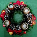Vintage kerstkrans advent, Ophalen of Verzenden, Gebruikt