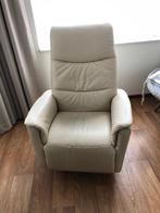 Ledere relaxfauteuil handmatig verstelbaar, Huis en Inrichting, Fauteuils, Ophalen, Gebruikt, Leer, Modern