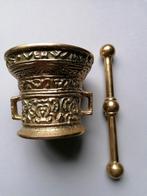 Antieke bronzen vijzel met stamper, Ophalen, Brons