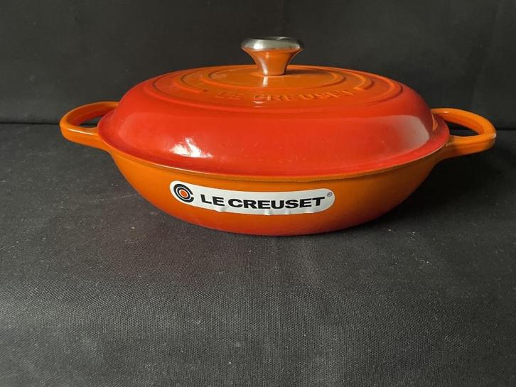 Le Creuset Campagnard, Huis en Inrichting, Keuken | Potten en Pannen, Nieuw, Koekenpan of Braadpan, Gietijzer, Inductieplaat, Keramische plaat