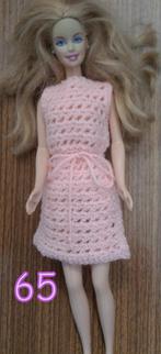 Barbiekleding roze jurk gehaakt, Nieuw, Verzenden, Barbie