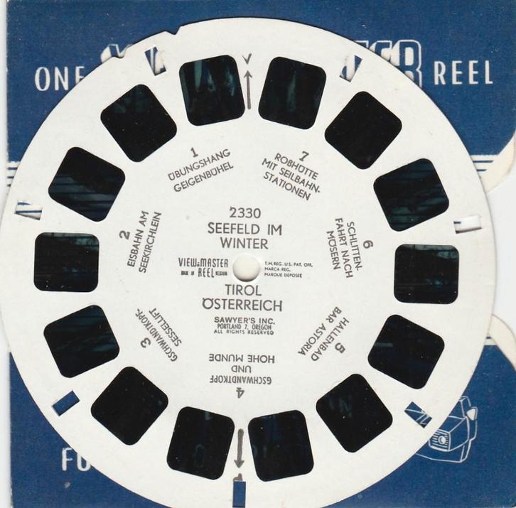 ZGAN view master 2330 SEEFELD WINTER viewmaster OOSTENRIJK, Verzamelen, Speelgoed, Zo goed als nieuw, Ophalen of Verzenden
