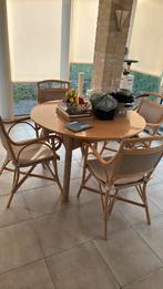 Teab tafel set, Ophalen of Verzenden, Gebruikt, 4 tot 6 stoelen