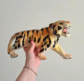 Vintage retro keramiek leopard luipaard panter porselein beschikbaar voor biedingen