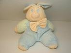 HAPPY HORSE KONIJN BADSTOF PASTEL BLAUW/GEEL MET, Kinderen en Baby's, Speelgoed | Knuffels en Pluche, Verzenden, Nieuw, Konijn