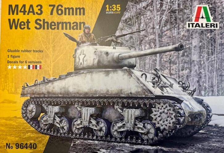 Coelianmodels, Italeri, 96440, M4A3 Sherman, 1/35, € 27,99, Hobby en Vrije tijd, Modelbouw | Auto's en Voertuigen, Nieuw, Tank