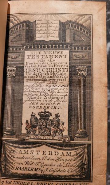 Bijbel, meer dan 200 jaar oud; Zierikzee 1818.   beschikbaar voor biedingen