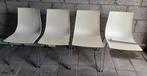 Oude witte orig. Zanotta design stoelen, stapelbaar, Ophalen, Gebruikt, Wit, Vier