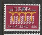 Verenigd Europa 1984 - San Marino, Postzegels en Munten, Postzegels | Thematische zegels, Ophalen of Verzenden, Postfris, Overige thema's