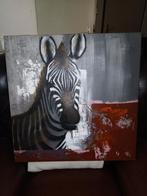 zebra canvas, 50 tot 75 cm, Ophalen of Verzenden, Zo goed als nieuw, Schilderij