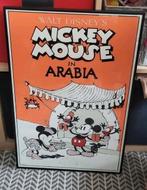 Litho/ingelijste poster Mickey Mouse in Arabia, Ophalen of Verzenden, A1 t/m A3, Zo goed als nieuw