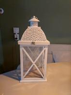 Witte Windlicht Lantaarn, Ophalen, 50 tot 75 cm, Wit, Zo goed als nieuw