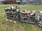 Blokken brandhout in metalen kratten, 3 tot 6 m³, Ophalen, Overige houtsoorten, Blokken