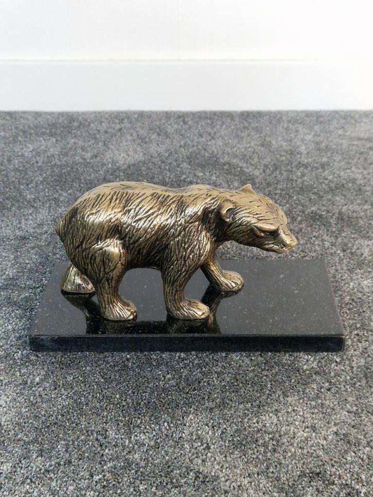Beeld, Bronzen beer, Verzamelen, Beelden en Beeldjes, Ophalen