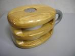 Houten Dubbelschijfs Blokken, Katrollen, 18 - 20 mm, Watersport en Boten, Ophalen of Verzenden, Nieuw, Lijn of Blok
