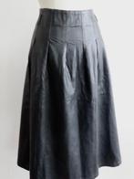 LEREN ROK (vegan) Prachtig afkledend model mt 42/44, Verzenden, Zwart, Maat 42/44 (L), Zo goed als nieuw