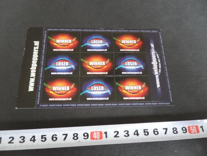 sticker Webpeppers  Winner  Löser, Verzamelen, Stickers, Zo goed als nieuw, Bedrijf of Vereniging, Ophalen