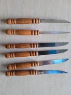 6 vintage bamboe messen, Huis en Inrichting, Keuken | Bestek, Ophalen of Verzenden, Zo goed als nieuw