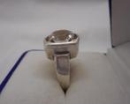 Zilveren modernist ring met steen maat 17.25 nr.1321, Verzenden, Zo goed als nieuw, 17 tot 18, Dame