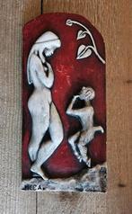 Religieuze wanddecoratie van gips 16x35cm, Ophalen