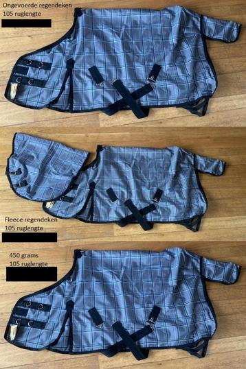 Set van 3 waterdichte dekens grijs Maat 105 ruglengte beschikbaar voor biedingen