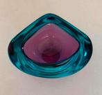 Vintage Sommerso murano Italië blauw paars schaaltje, Ophalen of Verzenden