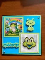 Kaart opkikkertje kikker geborduurd 46 = 2,25, Hobby en Vrije tijd, Kaarten | Zelfgemaakt, Ophalen of Verzenden, Zo goed als nieuw