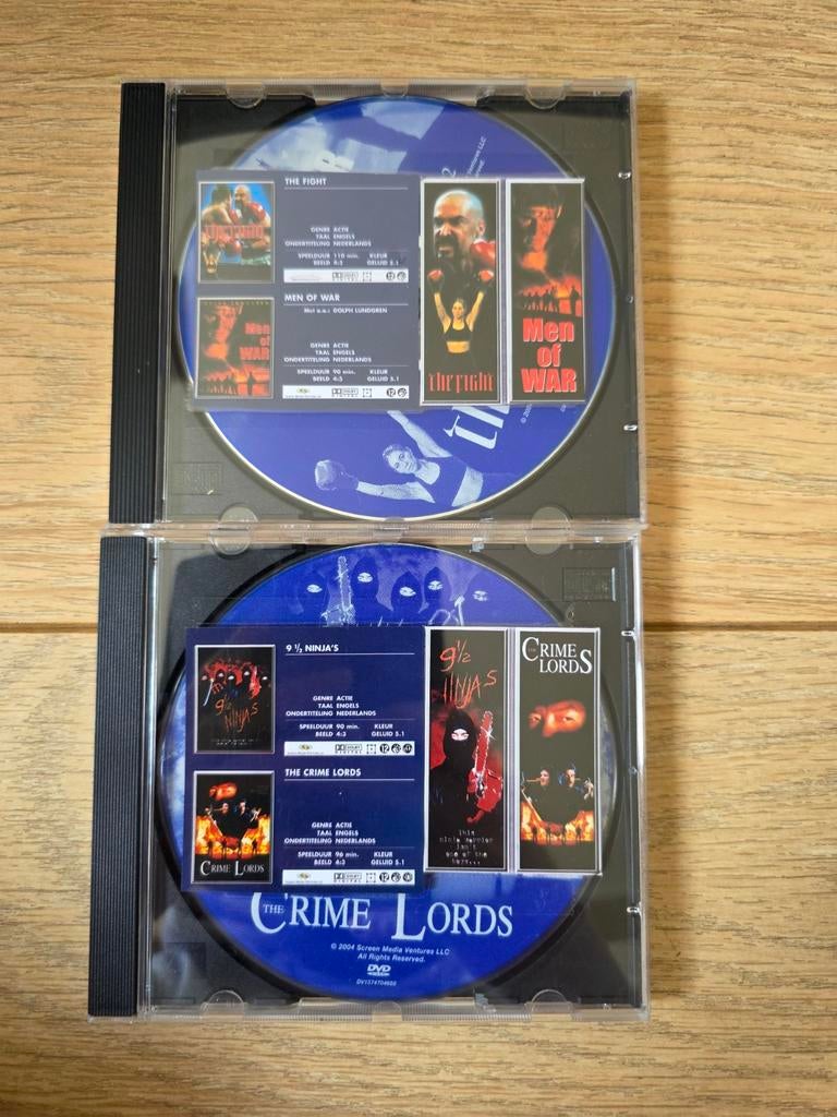 4 Films - The Fight, Men of War, 9½ Ninja's, The Crime Lords, Cd's en Dvd's, Ophalen of Verzenden