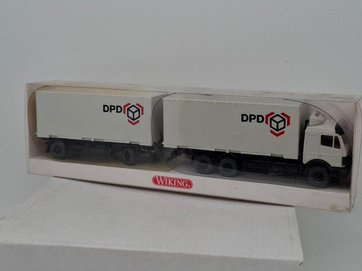 Mercedes DPD Pakketdienst vrachtwagen - Wiking 1/87, Hobby en Vrije tijd, Modelauto's | 1:87, Zo goed als nieuw, Bus of Vrachtwagen