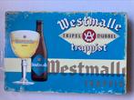 Westmalle bier bord 30 bij 20 metaal, Verzenden, Nieuw, Reclamebord, Plaat of Schild, Overige merken