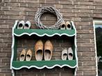Leuk landelijk klompenrek incl 5 paar klompen en krans, Ophalen, Zo goed als nieuw