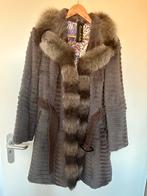 Nieuwe konijnen bontjas rino pelle grijs bruin, Kleding | Dames, Jassen | Winter, Rino & Pelle, Ophalen of Verzenden, Nieuw, Maat 38/40 (M)