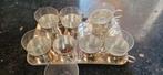 Dienblad met Glazen en Zilveren Houders, Ophalen, Glas, Overige stijlen, Glas of Glazen