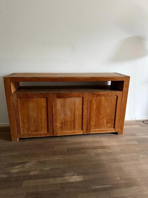 Houten dressoir, Huis en Inrichting, Kasten | Dressoirs, Gebruikt, 150 tot 200 cm, 25 tot 50 cm, Met deur(en), Met plank(en), Eikenhout