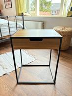 Metalen bijzettafel met lade 40 x 30 x 50 cm, Huis en Inrichting, Tafels | Bijzettafels, Minder dan 55 cm, Metaal of Aluminium