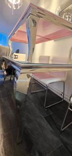 Eettafel en salon tafel en 4 stoelen, Huis en Inrichting, Tafels | Salontafels, Overige materialen, Zo goed als nieuw, 150 tot 200 cm