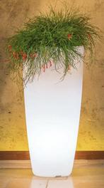 NIEUW: 4x Planten- / bloembak met LED verlichting!, Tuin, Kunststof, Rond, Nieuw